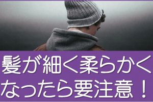 髪が細く柔らかくなったら要注意