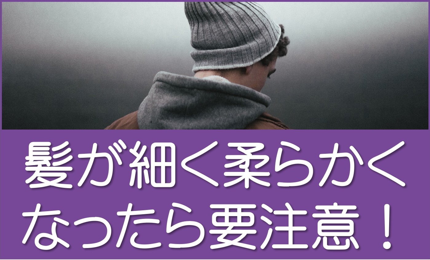 髪が細く柔らかくなったら要注意